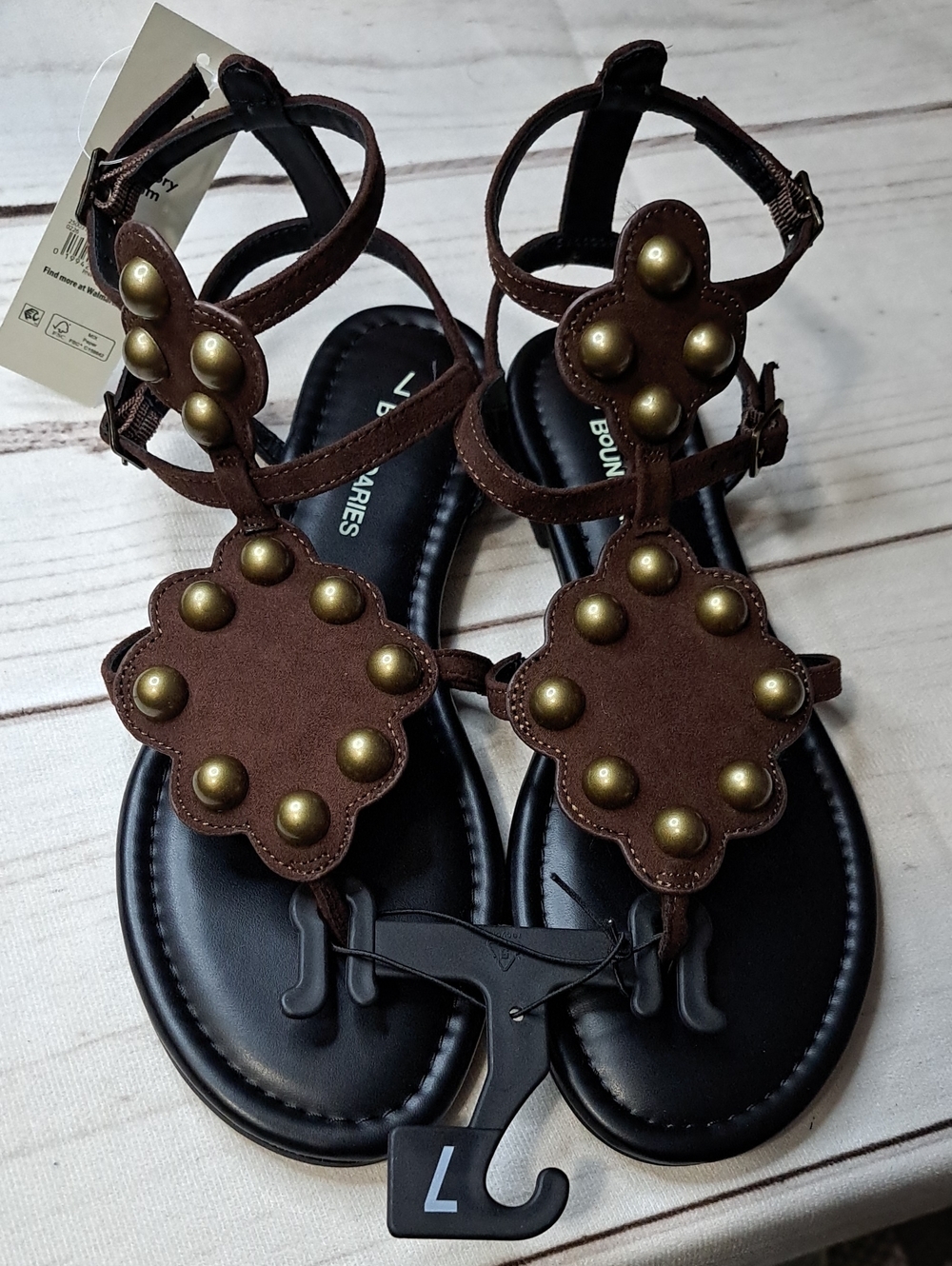 Brown Studded Gladiator Sandals Size 7